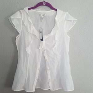 Banana Republic White Buttondown NWT